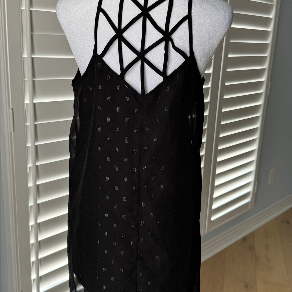 Charming Charlie Black Sparkle Top Blouse - Picture 4 of 7